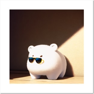 Kawaii Sunglass Polar Bear Posters and Art